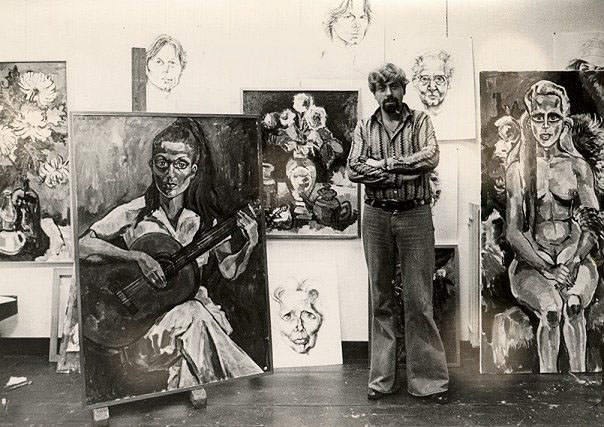 In his studio 1977