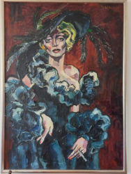 Adrian Stahlecker - Schilderij Marlene Dietrich 1981